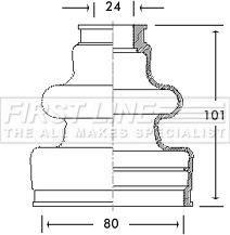 First Line FCB2651 - Маншон, полуоска vvparts.bg