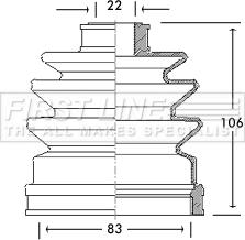 First Line FCB2613 - Маншон, полуоска vvparts.bg