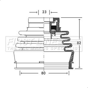 First Line FCB2689 - Маншон, полуоска vvparts.bg