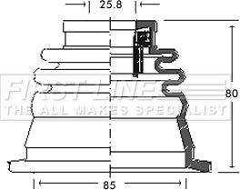 First Line FCB2686 - Маншон, полуоска vvparts.bg