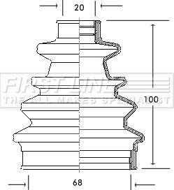 First Line FCB2040 - Маншон, полуоска vvparts.bg