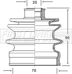 First Line FCB2057 - Маншон, полуоска vvparts.bg