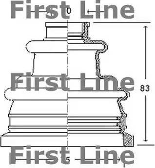 First Line FCB2089 - Маншон, полуоска vvparts.bg