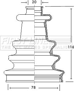 First Line FCB2080 - Маншон, полуоска vvparts.bg