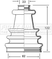 First Line FCB2168 - Маншон, полуоска vvparts.bg