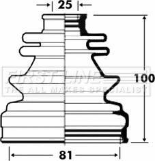 First Line FCB2845 - Маншон, полуоска vvparts.bg