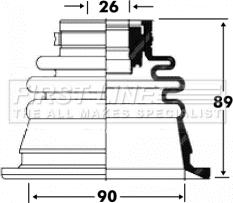 First Line FCB2848 - Маншон, полуоска vvparts.bg