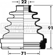 First Line FCB2853 - Маншон, полуоска vvparts.bg