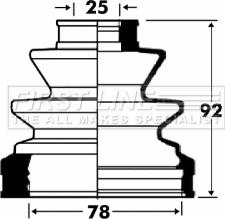 First Line FCB2868 - Маншон, полуоска vvparts.bg