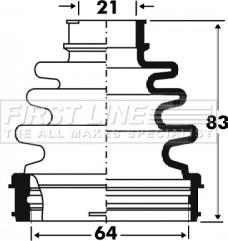 First Line FCB2867 - Маншон, полуоска vvparts.bg