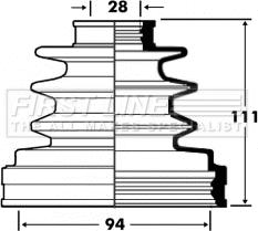 First Line FCB2877 - Маншон, полуоска vvparts.bg