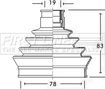 First Line FCB2344 - Маншон, полуоска vvparts.bg