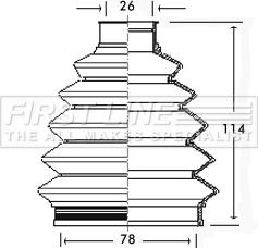 First Line FCB2347 - Маншон, полуоска vvparts.bg