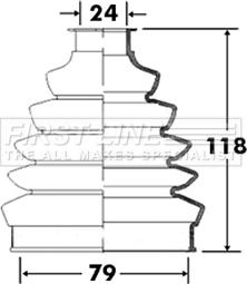 First Line FCB2366 - Маншон, полуоска vvparts.bg