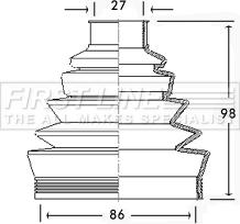 First Line FCB2304 - Маншон, полуоска vvparts.bg