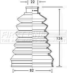 First Line FCB2319 - Маншон, полуоска vvparts.bg