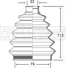 First Line FCB2335 - Маншон, полуоска vvparts.bg