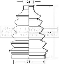 First Line FCB2337 - Маншон, полуоска vvparts.bg