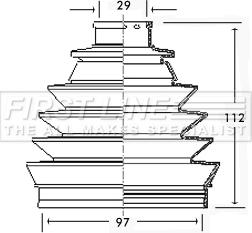 First Line FCB2321 - Маншон, полуоска vvparts.bg