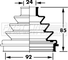 First Line FCB2373 - Маншон, полуоска vvparts.bg