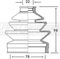 First Line FCB2292 - Маншон, полуоска vvparts.bg