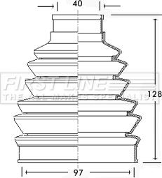 First Line FCB2282 - Маншон, полуоска vvparts.bg