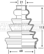 First Line FCB2789 - Маншон, полуоска vvparts.bg