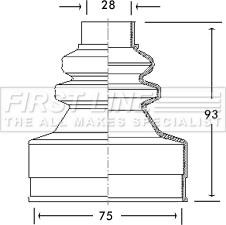 First Line FCB2738 - Маншон, полуоска vvparts.bg