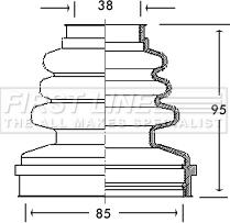 First Line FCB2737 - Маншон, полуоска vvparts.bg