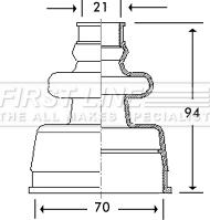 First Line FCB2776 - Маншон, полуоска vvparts.bg