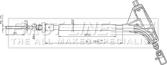 First Line FKB2635 - Жило, ръчна спирачка vvparts.bg