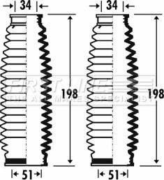 First Line FSG3266 - Комплект маншон, кормилно управление vvparts.bg