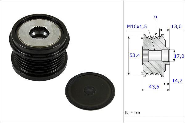 Fispa 455232 - Ремъчна шайба, генератор vvparts.bg