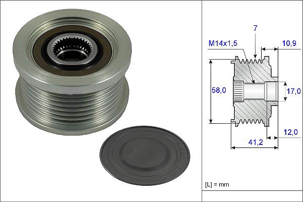 Fispa 455229 - Ремъчна шайба, генератор vvparts.bg