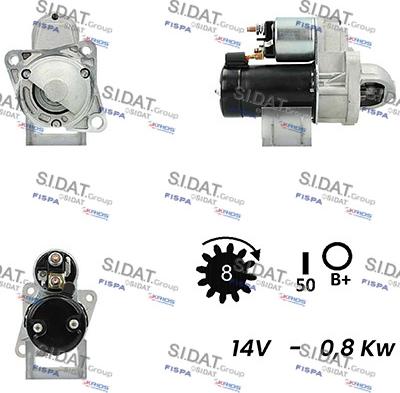 Fispa S12HY0434A2 - Стартер vvparts.bg