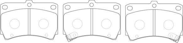 FIT FP0466 - Комплект спирачно феродо, дискови спирачки vvparts.bg