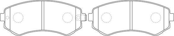 FIT FP0422 - Комплект спирачно феродо, дискови спирачки vvparts.bg