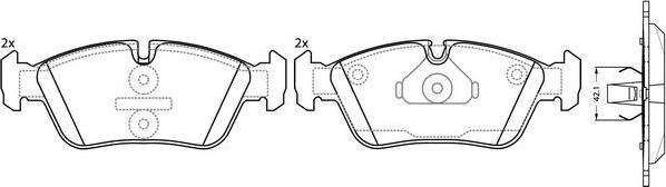 FIT FP0558 - Комплект спирачно феродо, дискови спирачки vvparts.bg