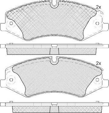 FIT FP1425 - Комплект спирачно феродо, дискови спирачки vvparts.bg