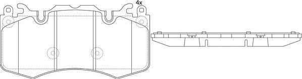 FIT FP1426 - Комплект спирачно феродо, дискови спирачки vvparts.bg