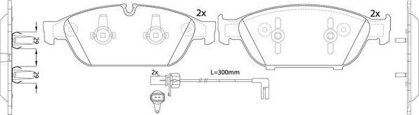 FIT FP1549E - Комплект спирачно феродо, дискови спирачки vvparts.bg