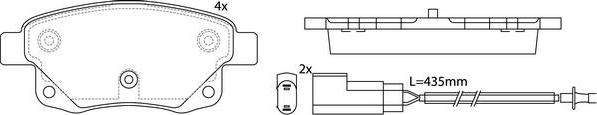 FIT FP1502E - Комплект спирачно феродо, дискови спирачки vvparts.bg