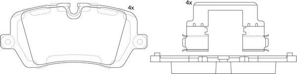 FIT FP1692 - Комплект спирачно феродо, дискови спирачки vvparts.bg