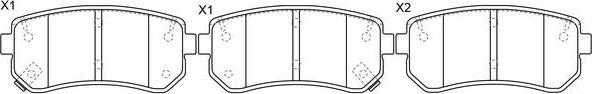 FIT FP1157 - Комплект спирачно феродо, дискови спирачки vvparts.bg