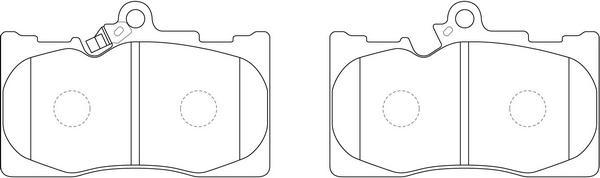 FIT FP1118 - Комплект спирачно феродо, дискови спирачки vvparts.bg