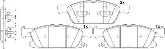 FIT FP1818 - Комплект спирачно феродо, дискови спирачки vvparts.bg