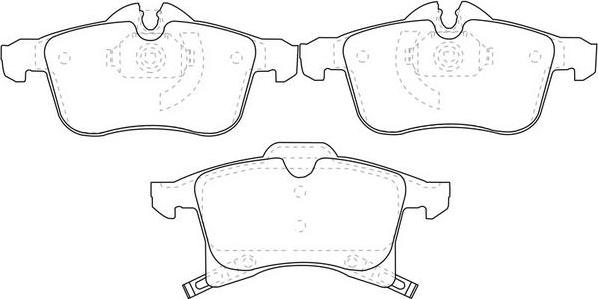 AUTOPART 1605080 - Комплект спирачно феродо, дискови спирачки vvparts.bg