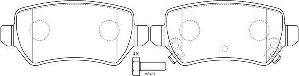 FIT FP1362 - Комплект спирачно феродо, дискови спирачки vvparts.bg