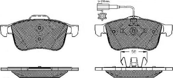 FIT FP1308E - Комплект спирачно феродо, дискови спирачки vvparts.bg