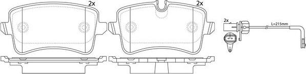 FIT FP1386E - Комплект спирачно феродо, дискови спирачки vvparts.bg